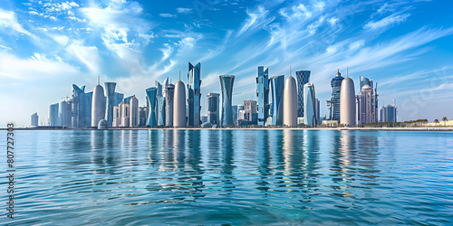 Background landscape qatar sea blue 