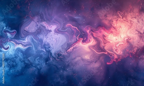 Cosmic symphony in blue and purple