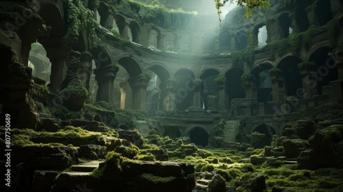 Roman coliseum becomes enchanted forest