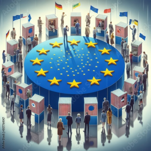 L'immagine delle elezioni europee richiama l'attenzione sulla necessità di una partecipazione attiva.