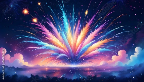 Fireworks wallpaper: Abstract firework celebration for new years eve