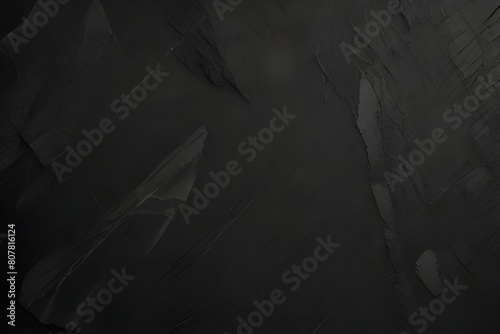 Black or dark gray rough grainy stone texture background. Generative AI 