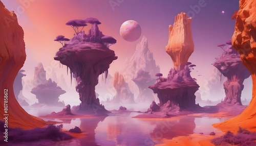 A surreal dreamscape with floating islands and sur upscaled 8