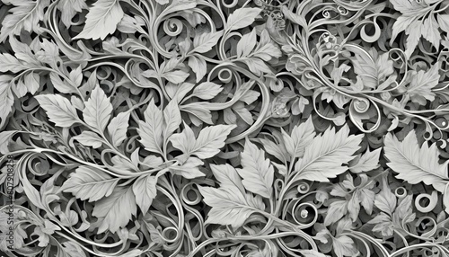 Intricate patterns inspired by nature such as lea