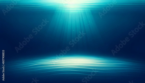 水中にさす青い光
