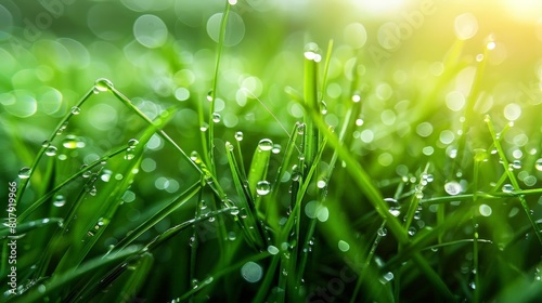 macro photography of dewy grass in the sun
