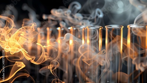 Vaporizing liquids in glass test tubes for chemistry experiments and formulations. Concept Chemistry Experiments, Vaporizing Liquids, Glass Test Tubes, Formulations, Scientific Research