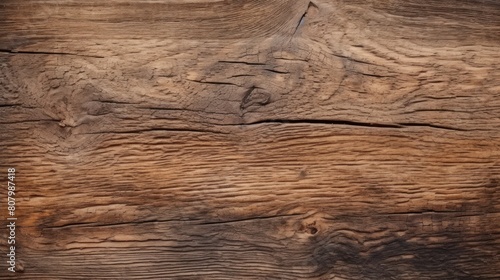 Rustic oak wood planks with visible cracks and imperfections, 