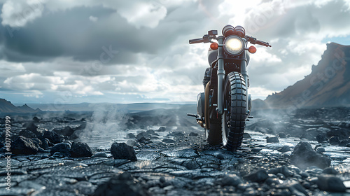 Adventure Motorcycle Riding Through Otherworldly Icelandic Lava Fields