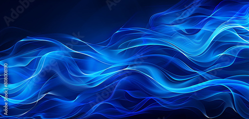 Bright cobalt blue abstract waves with a flame motif great for a lively refreshing background