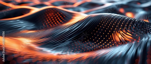 Reflective metallic surface disrupted by geometric 3D waves, illustrating tech shockwaves