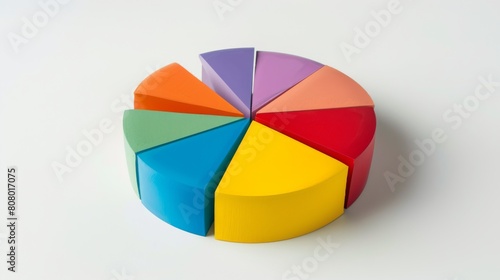 A pie chart displaying market share distribution, with each segment representing a percentage