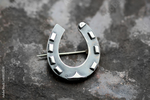 Sterling Silver Victorian 1887 Hallmarked Lucky Horseshoe Brooch Birmingham Antique Vintage Jewelry Jewellery Good Luck Gift