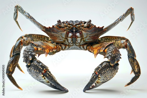 Crab isolated on white background, illustration, CG, High resolution