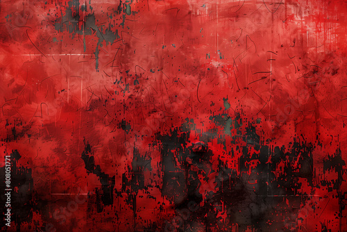 Abstract Grunge Texture Background. Red graffiti. Art banner background