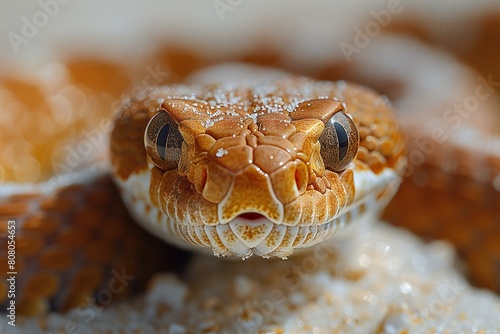 Close-up of the head of a Corn snake (Naja sp, )