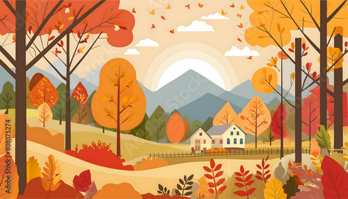 creating schemes that feel warm, autumnal, and soothing on digital art concept.