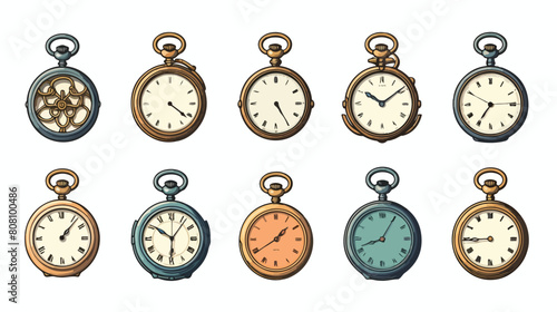 Ancient pocket watches collection vintage style han