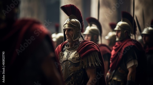Roman Legionnaires salute fallen in amphitheater