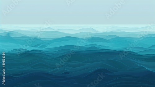A seamless gradient transitioning from deep navy blue to vibrant teal, creating a serene oceanic blend