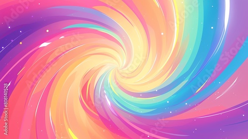 A swirling vortex of vibrant colors blending seamlessly into one another, amazing background.