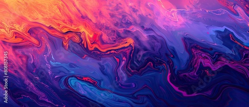 Abstract depiction of acid and base interaction with vibrant colors