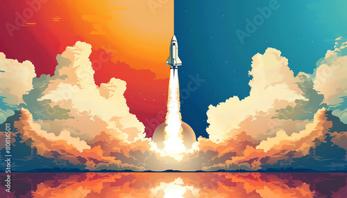 The rocket is a symbol of human ingenuity and our desire to explore the unknown, It represents our ability to overcome obstacles and achieve great things.