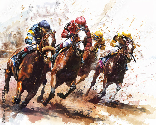 The excitement of a horse race unfolding before your eyes ,