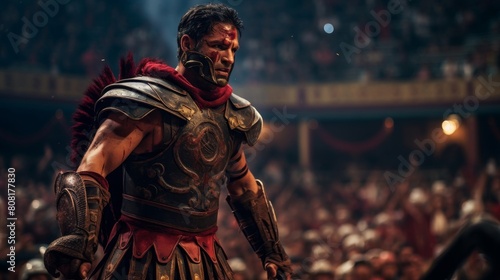 Fierce gladiator readies for combat in Circus Games arena