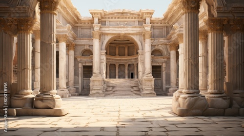 Roman temple's monumental archway leads to sacred inner sanctum