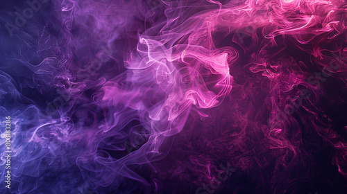 Wispy tendrils of smoke with a neon magenta texture, casting a spellbinding, surreal quality over the artwork.