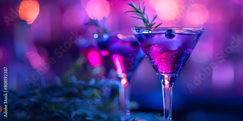 Highlighting Healthy Alternatives: Mocktails Featured at Nightclub Event. Concept Healthy Drinks, Mocktail Recipes, Nightclub Events, Non-Alcoholic Cocktails