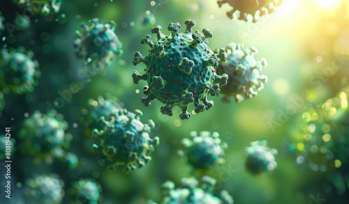 Human papillomavirus (HPV). Medically illustration