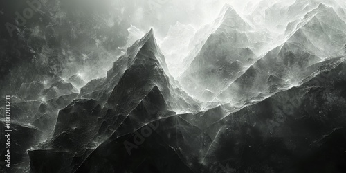 Monochrome Mountain Range