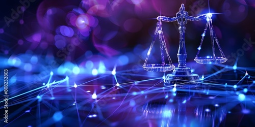 Balancing Law for Digital Justice and Ethics in the Modern Tech Era. Concept Legal Regulations, Technology Ethics, Digital Justice, Privacy Protection, Policy Development