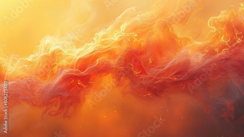  An image with an orange-yellow gradient as background and plenty of orange-yellow smoke rising from beneath it