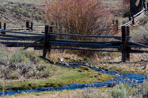 A view of a creek at the Ranger's station in the Lamar Valley of Yellowstone.