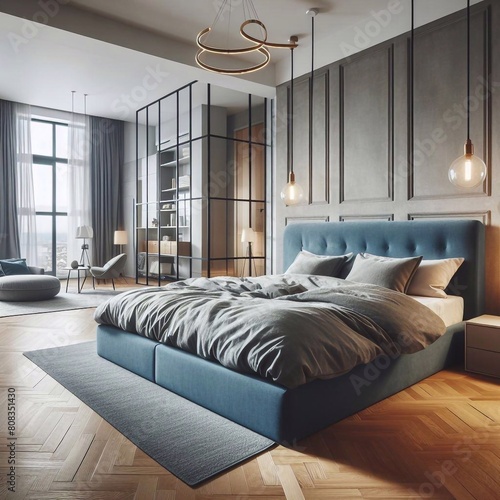Hintergrund, Wallpaper: Schlafzimmer in blau