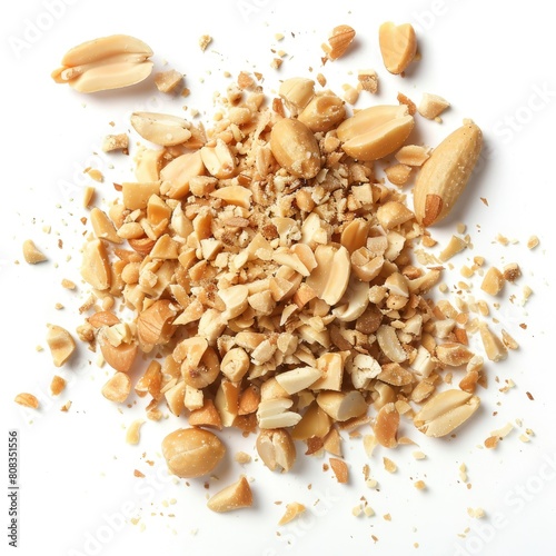 Crumbled Peanuts, Broken Roasted Arachis Nuts, Form A Heap Of Peanut Crumbs, Illustrations Images