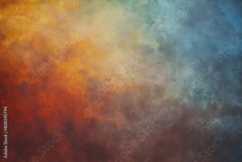 High-quality image showing a gradient transition from warm oranges to cool blues with a subtle distressed texture. Ideal for backgrounds, overlays, or creative graphic design projects