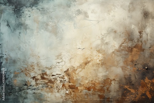 Tranquil and serene abstract artistic landscape painting with earth tones and white bird in flight on canvas. Perfect for contemporary and stylish wall art decor in modern and elegant interior designs