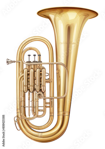 PNG Tuba euphonium horn white background.