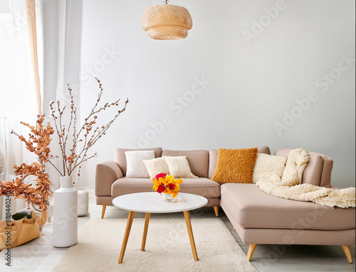 Living room, interior mock up photography