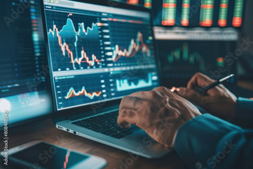analyzing stock market indicators, data and charts