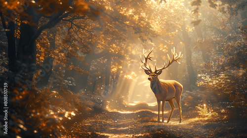 Deer in the Enchanted Woodland