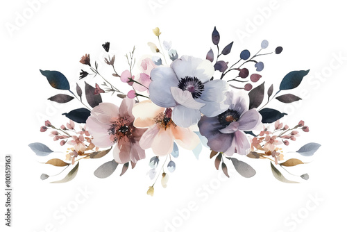 Watercolor Flower Clipart with transparent background