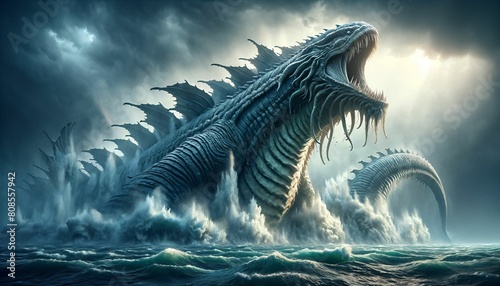 Huge sea monster Leviathan
