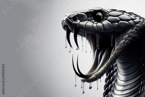 angry snake on a white background