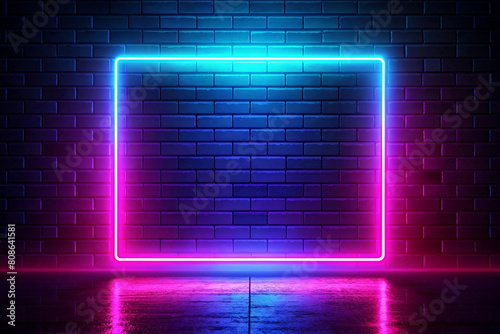 neon square background