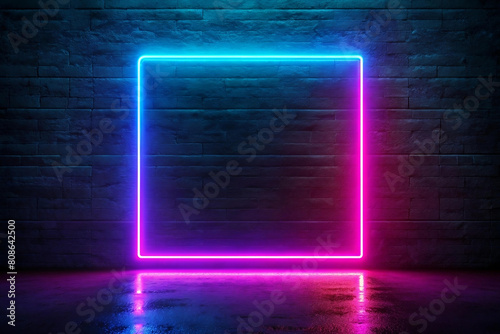 neon square background